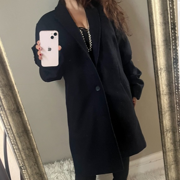 Topman Other - Men’s Topman dark blue wool coat size large unisex women women’s